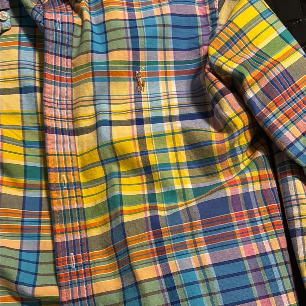 Polo Ralph Lauren Multicolor Plaid Dress Shirt//Used worn 2x